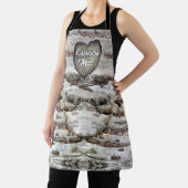 Rustige Birch Bark Wood Carved Heart Aspen Tree Schort (Insitu)