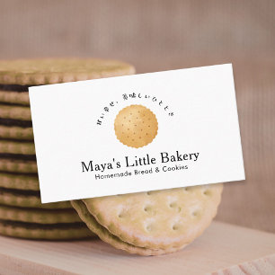 Rustige Biscuit Koek Waterverf Bakkerij Visitekaartje