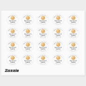 Rustige biscuitkoek gebakken met liefde ronde sticker (Vel)