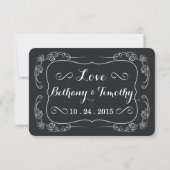 Rustige Black Burlap RSVP Wedding Reply Cards Kaartje (Achterkant)