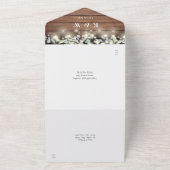 Rustige Blad Mason Jars Lichten Monogram Bruiloft All In One Uitnodiging (Buitenkant)