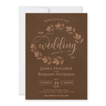 Rustige bladeren Elegant Chestnut Brown Wedding