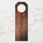 Rustige bladeren Hé bruiloft Flessenhanger (Achterkant)