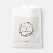 Rustige bladeren met herfst winterbruiloft bedankzakje (Voorkant)