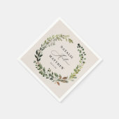 Rustige bladeren met herfst winterbruiloft servet (Hoek)