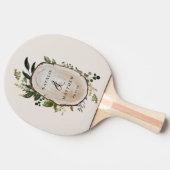 Rustige bladeren met herfst winterbruiloft tafeltennisbatje (Zijkant)