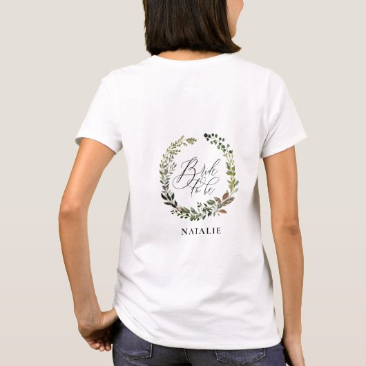 Rustige  bladeren met schuurhaar t-shirt (Achterkant)