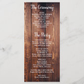 Rustige bladeren op het huwelijksprogramma voor sc programmakaart (Achterkant)