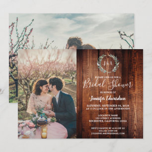 Rustige bladeren op houtoogfoto-Vrijgezellenfeest Kaart