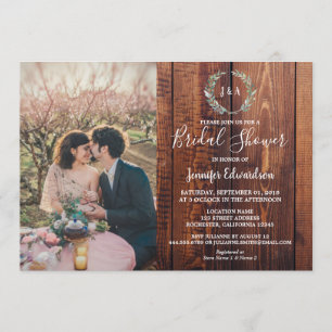 Rustige bladeren op houtoogfoto-Vrijgezellenfeest Kaart