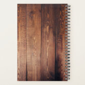 Rustige bladeren op monogram van schuur planner (Achterkant)