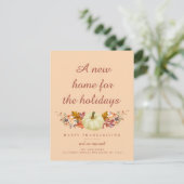 rustige bladeren Thanksgiving bewegende aankondigi Briefkaart (Staand voorkant)