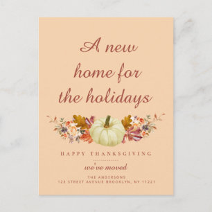 rustige bladeren Thanksgiving bewegende aankondigi Briefkaart