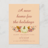 rustige bladeren Thanksgiving bewegende aankondigi Briefkaart (Voorkant)
