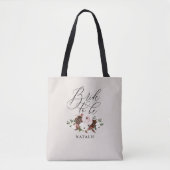 Rustige  bladfloragebride om te worden tote bag (Voorkant)