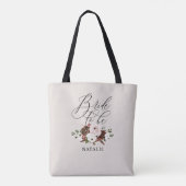 Rustige  bladfloragebride om te worden tote bag (Achterkant)