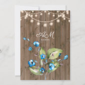 Rustige blauw ventilatoraanverlichting Quinceañera Kaart (Achterkant)