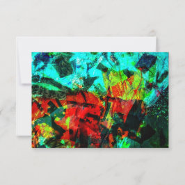 Rustige blauwe abstracte uitnodiging, Blauw sinaas Kaart