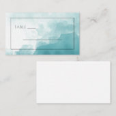 Rustige Blauwe Aquarel Golven Plaatskaartje (Voorkant / Achterkant)