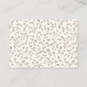 Rustige, blauwe, Floral kattehoudende luzerne Informatiekaartje (Achterkant)