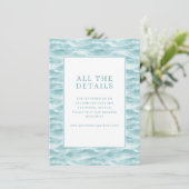 Rustige Blauwe Golf Informatiekaartje (Staand voorkant)