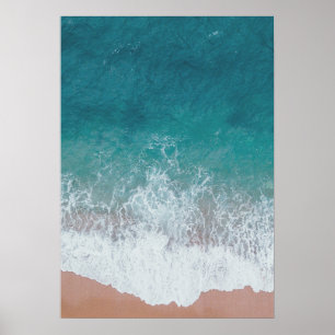 Rustige Blauwe Golven Oceaan Fotografie Poster