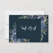 Rustige Blauwe Groene Eucalyptus Floral Waterverf RSVP Kaartje (Achterkant)