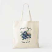 Rustige blauwe groene Eucalyptus Waterverf bruilof Tote Bag (Voorkant)