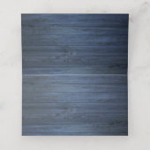 Rustige Blauwe Hout Witte Bloemen Strijdlichten Plaatskaartje (Binnenkant ongevouwen)