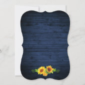 Rustige Blauwe Hout Zonnebloem Mason Jar Lichten Kaart (Achterkant)