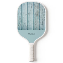 Rustige blauwe houten print gepersonaliseerd