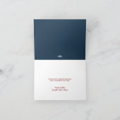 Rustige blauwe kerstbijbel Verse Holiday Foto Feestdagen Kaart (Binnen)