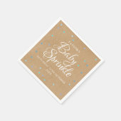 Rustige Blauwe Liefde Hart Baby Boy Sprinkle/Showe Servet (Hoek)