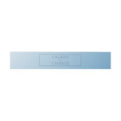 Rustige Blauwe Minimalistische Namen Uitnodigingen Wikkel (Vlak)