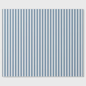 Rustige Blauwe Minimalistische Verticale Strepen Cadeaupapier (Vlak)