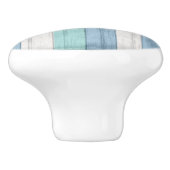 Rustige Blauwe Nautical Beach Houstripes Keramische Knop (Zijkant)