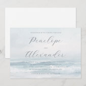 Rustige Blauwe Oceaangolven Kaart (Voorkant / Achterkant)