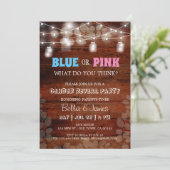 Rustige blauwe of roze sekse onthullen partijuitno kaart (Staand voorkant)