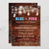 Rustige blauwe of roze sekse onthullen partijuitno kaart (Voorkant / Achterkant)