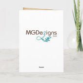 Rustige blauwe sneeuwvlokken Fotokaarten Feestdagen Kaart (Achterkant)