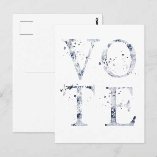 Rustige Blauwe Stemming Briefkaart (Voorkant / Achterkant)