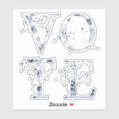 Rustige Blauwe Stemming Sticker (Vel)