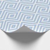 Rustige Blauwe Stemmingen Diamant Chevrons Cadeaupapier (Hoek)