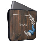 Rustige, blauwe vlinder, speciaal ontworpen laptop laptop sleeve (Voorkant Rechts)