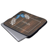 Rustige, blauwe vlinder, speciaal ontworpen laptop laptop sleeve (Voorkant onderkant)