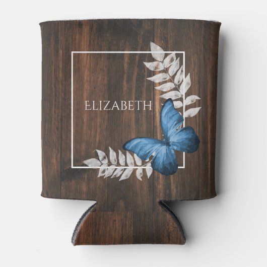 Rustige blauwe vlinderKoelbox Blikjeskoeler (Voorkant)