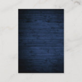 Rustige Blauwe Waterverf Floral QR RSVP Informatiekaartje (Achterkant)