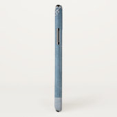 Rustige Blauwe Wood Reindeer Country Kerstmis Case-Mate iPhone Case (Achterkant / rechts)