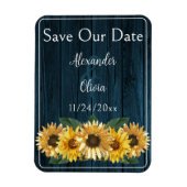 Rustige Blauwe Zonnebloem sparen de Datum Magnet Magneet (Verticaal)