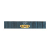 Rustige Blauwe Zonnebloem Uitnodigingen Wikkel (Vlak)